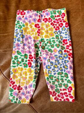 Boden Cropped Leggings-Multi Rainbow Leopard 2-3y
